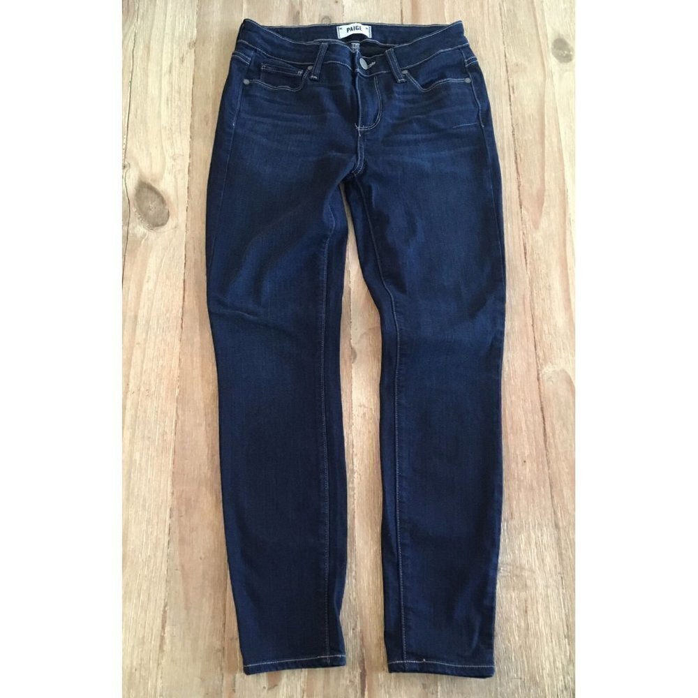 PAIGE Jeans Womens Size 28 Verdugo Ankle Dark Blue Wash Denim Jeans W27 x L27